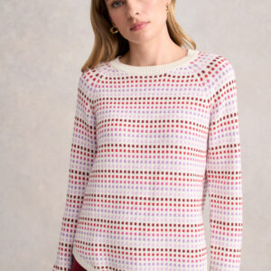Organic Cotton Jumper - Red Multi Dot