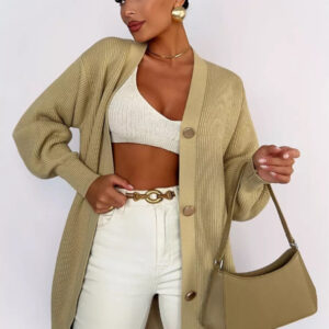 Solid Loose Knit Cardigan